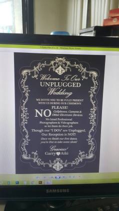 Unplugged banner printed on sintra board and displayed at the entrance of SAC